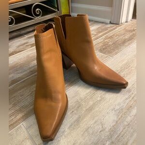 Vince Camuto tan booties, size 8